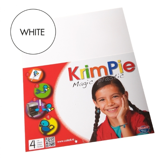 Krimpie dinkie, magic plastic, formaat 20x25cm, 4 vel, wit kopen?