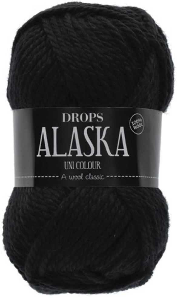 Drops Alaska 100% wol, 50 gram, zwart