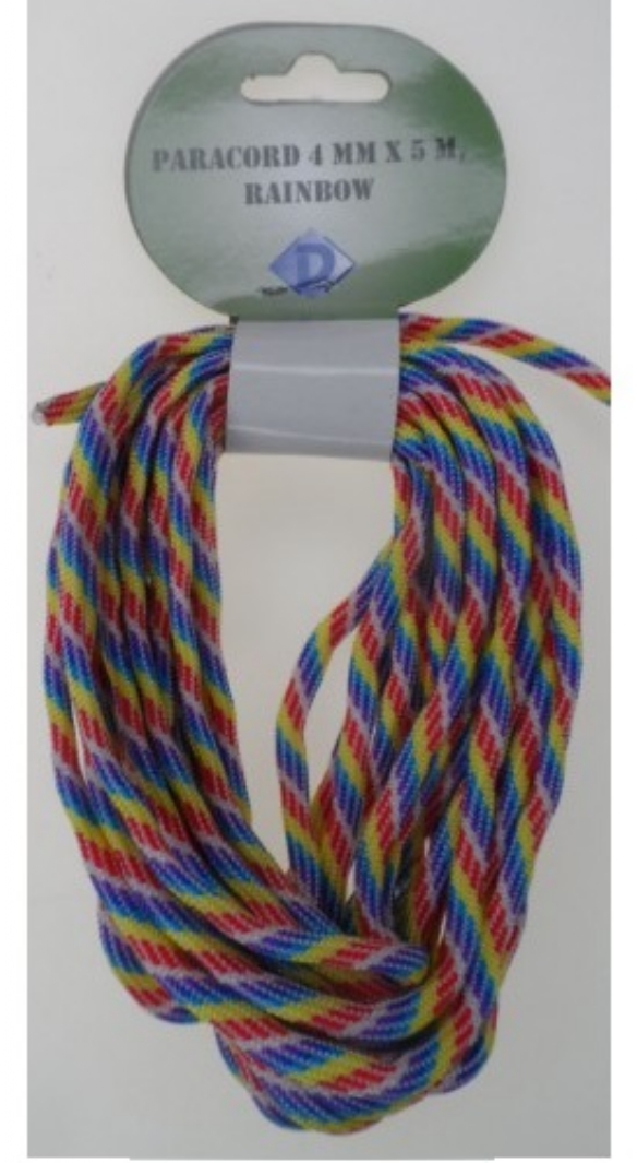 Paracord, 4 mm, 5 meter, regenboog kopen?