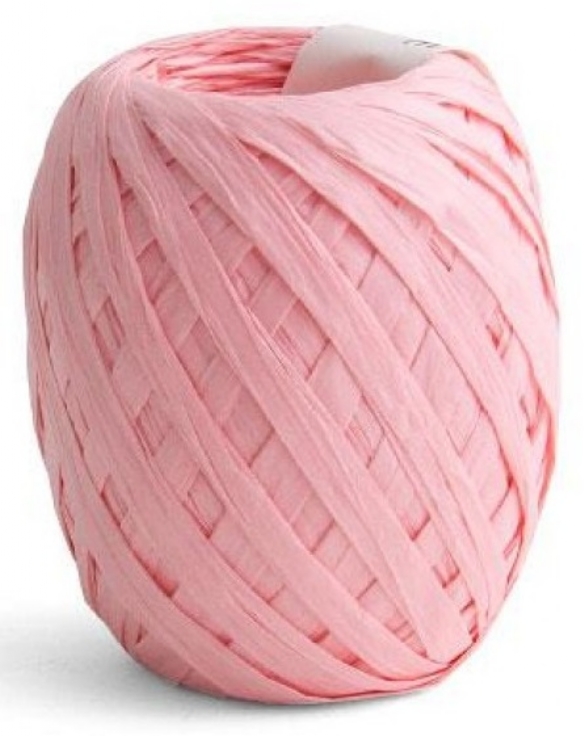 Papier raffia, 5 mm, 50 meter, roze kopen?