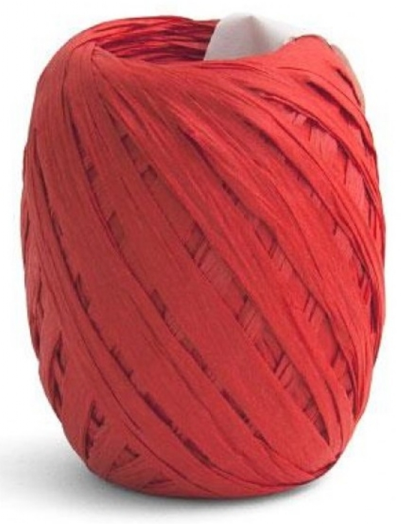 Papier raffia, 5 mm, 50 meter, rood kopen?