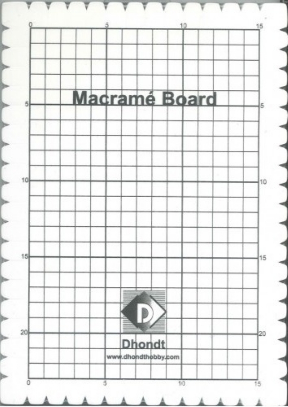 Marcame board/Macrame bord, 15 X 25 CM
