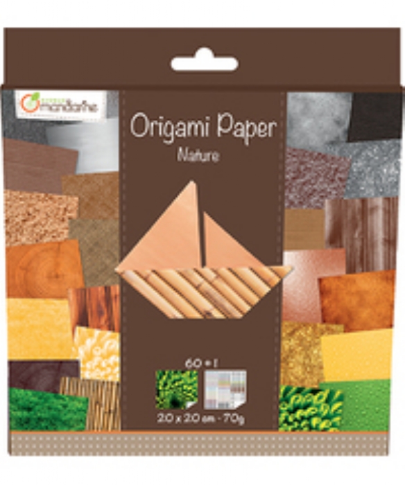 Origami papier Nature 70gr 20x20cm 60 vel