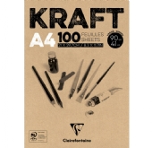 Kraft tekenblok van bruin papier 90gr, A4 100 vel kopen?