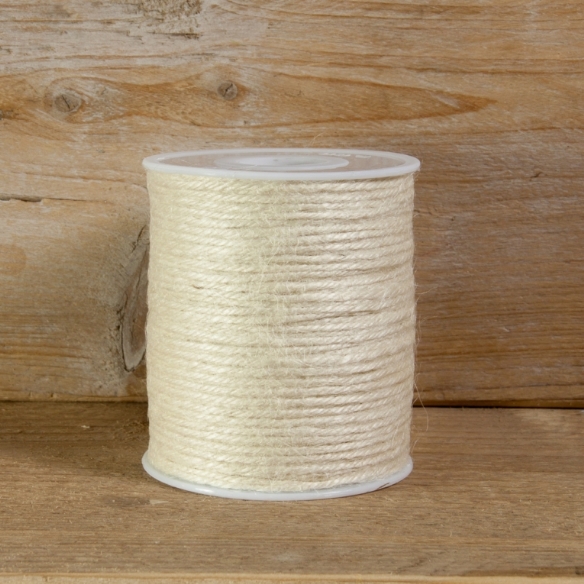 Jute touw / jute garen, 2mm, 100 meter, creme/ivoor kopen?