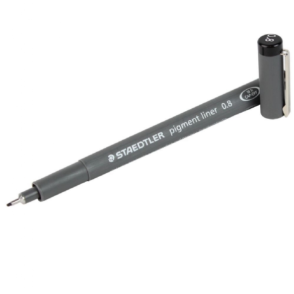 Staedtler pigmentliner, fineliner, zwart, 0.8 mm kopen?