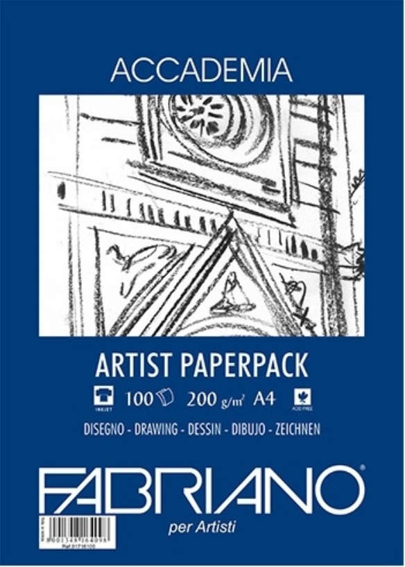 Wit tekenpapier, fabriano accademia, 200gr, 100 vel, A4 kopen?