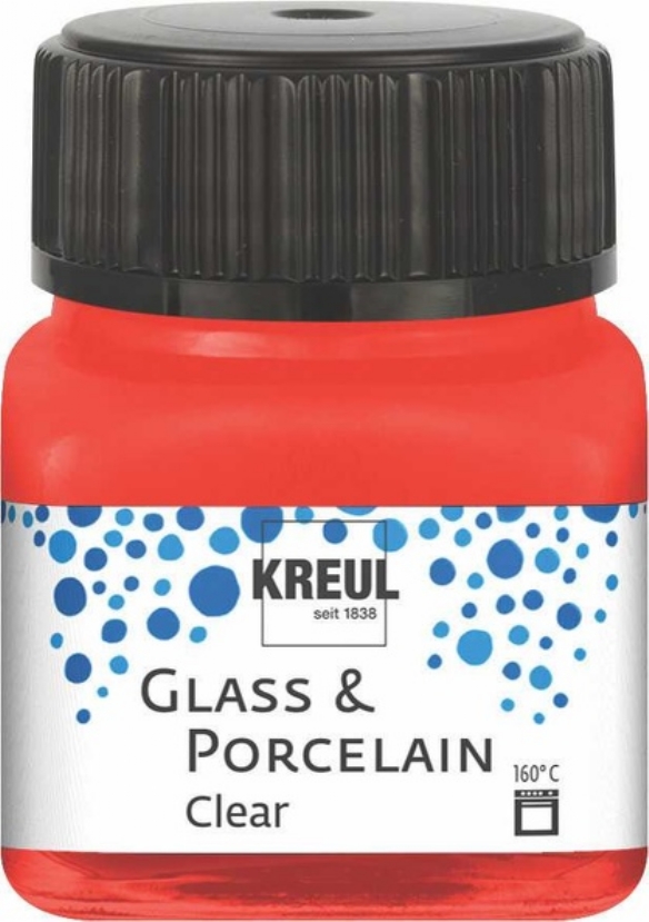 Kreul glasverf/porseleinverf clear/transparant, 20 ml, kersenrood kopen?