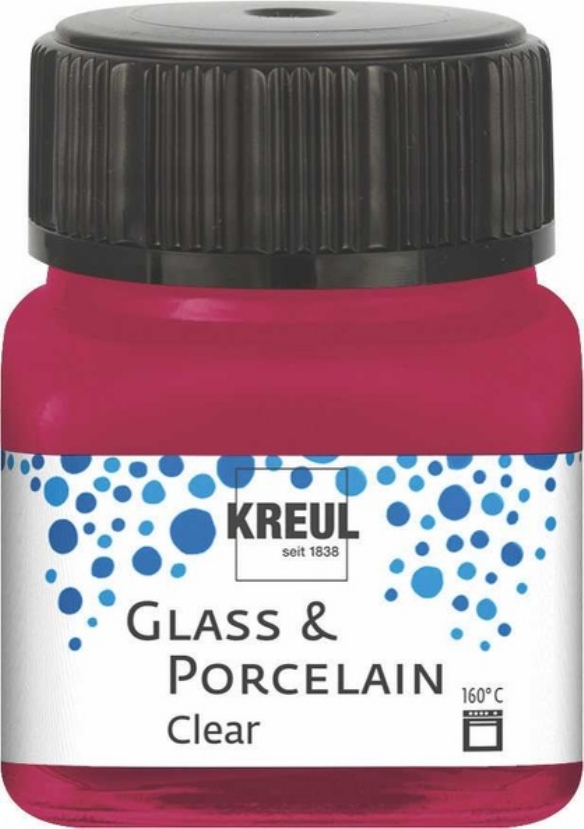 Kreul glasverf/porseleinverf clear/transparant, 20 ml, wijnrood kopen?