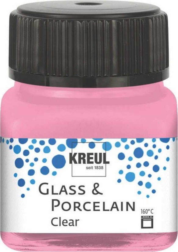 Kreul glasverf/porseleinverf clear/transparant, 20 ml, roze kopen?