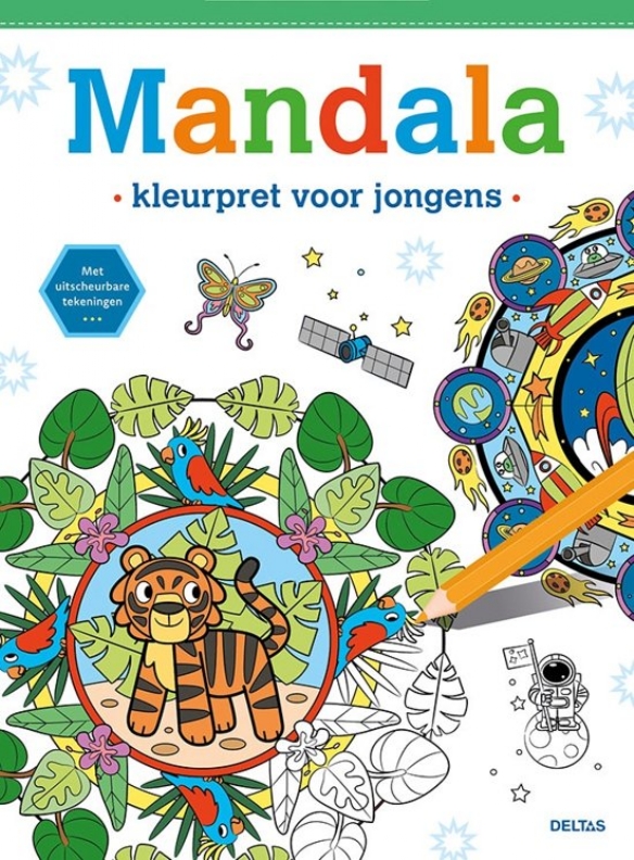 Mandala, kleurpret voor jongens