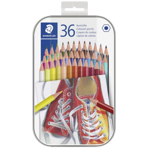 Staedtler houtvrije kleurpotloden assortiment blik a 36 stuks  kopen?