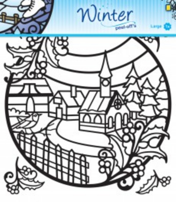 Winter designs peel-off sticker 1 vel 20 x23 cm kopen?