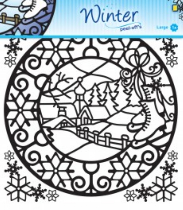 Winter designs peel-off sticker 1 vel 20 x 23 cm kopen?