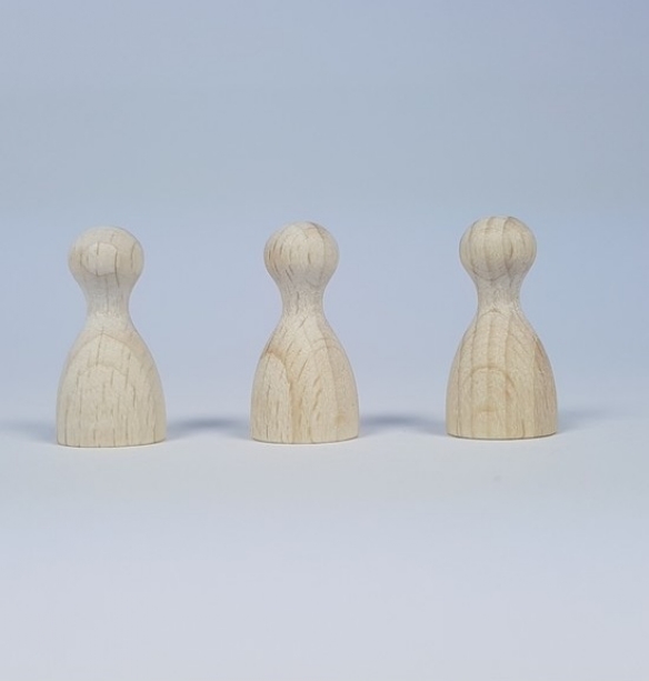 Houten pion / halmafiguurtje 24mm x 12mm zak a 10 stuks kopen?