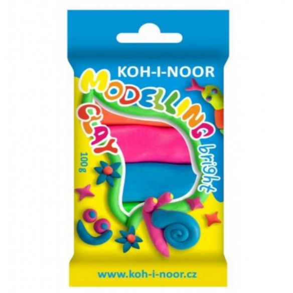 Fluor boetseerklei 100 gram. Set van 5 fluorescerende gekleurde staafjes kopen?