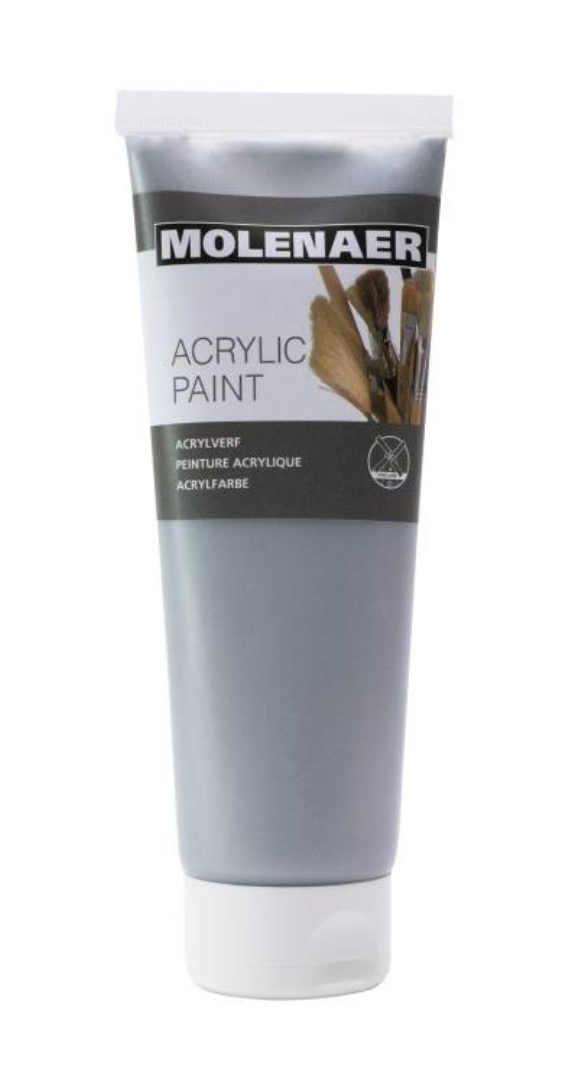 Molenaer acrylverf, 250 ml, zilver kopen?