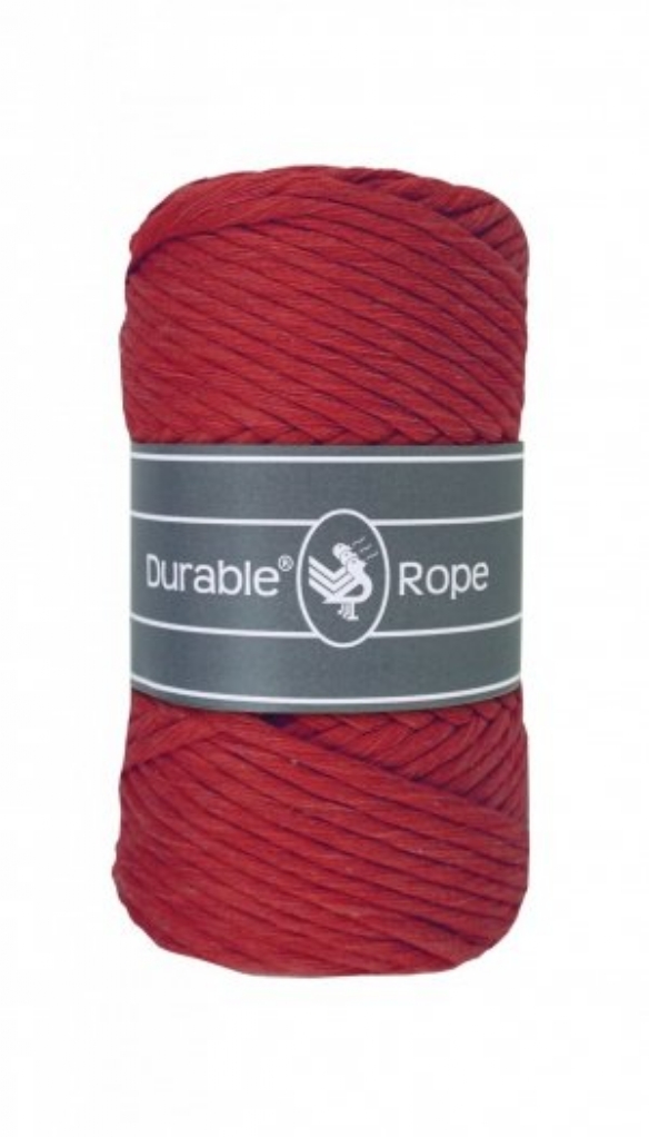 Durable rope macramegaren/haakgaren 5mm 250gram 75 meter rood 316