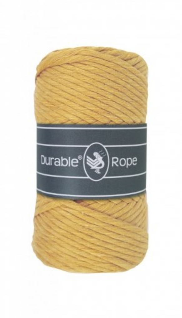 Durable rope macramegaren/haakgaren 5mm 250gram 75 meter mimosa 411