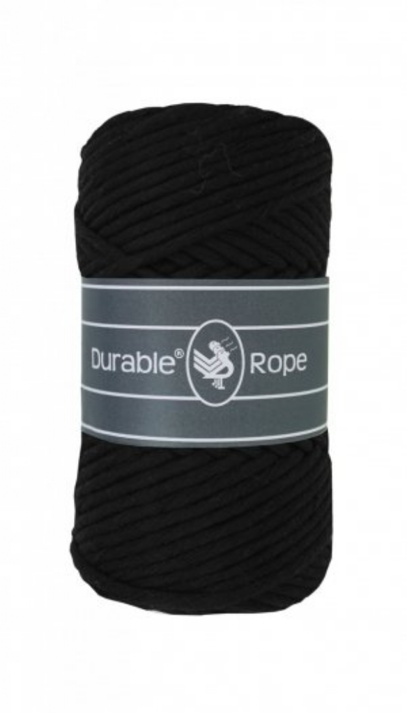 Durable rope macramegaren/haakgaren 5mm 250gram 75 meter zwart 325 kopen?