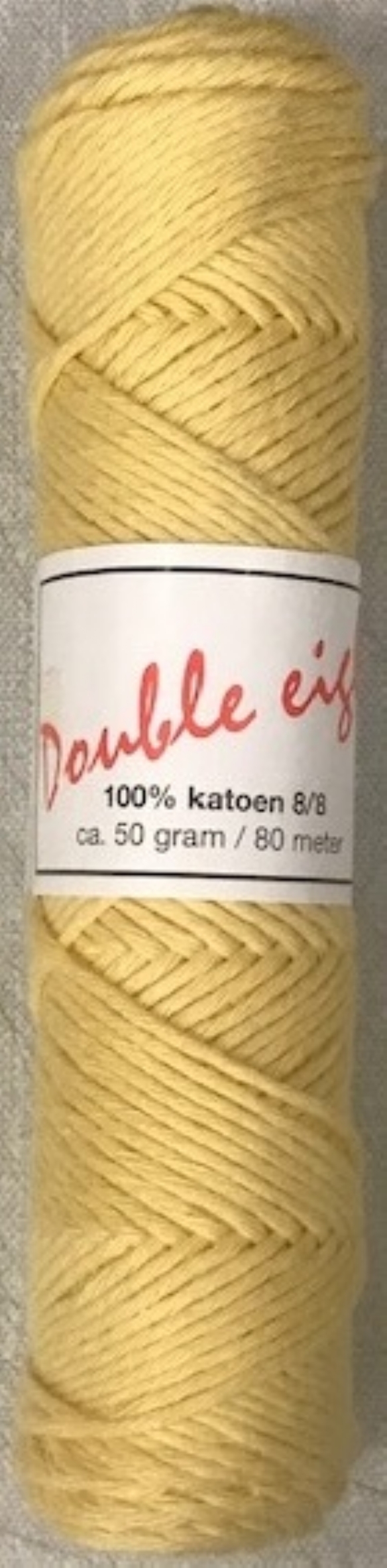 Cotton doubele eight 8/8, katoenen breigaren/haakgaren, 50 gram, geel kopen?