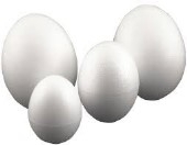 Styropor eieren/piepschuim eieren/tempex eieren, 25 stuks, 4,5 cm