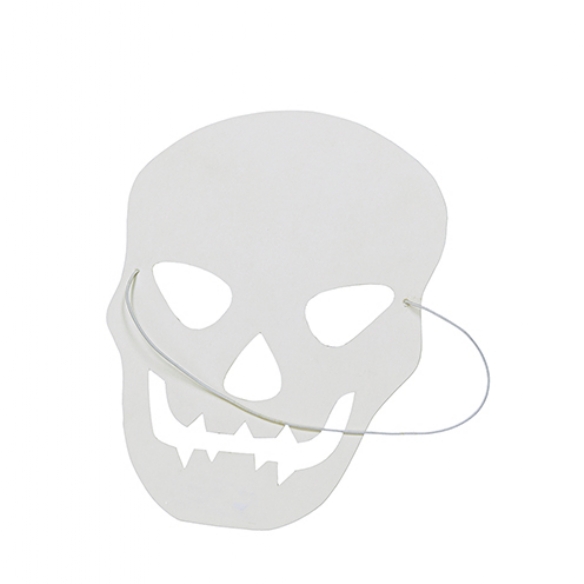 Wit kartonnen masker, doodshoofd, 20 x 15 cm kopen?