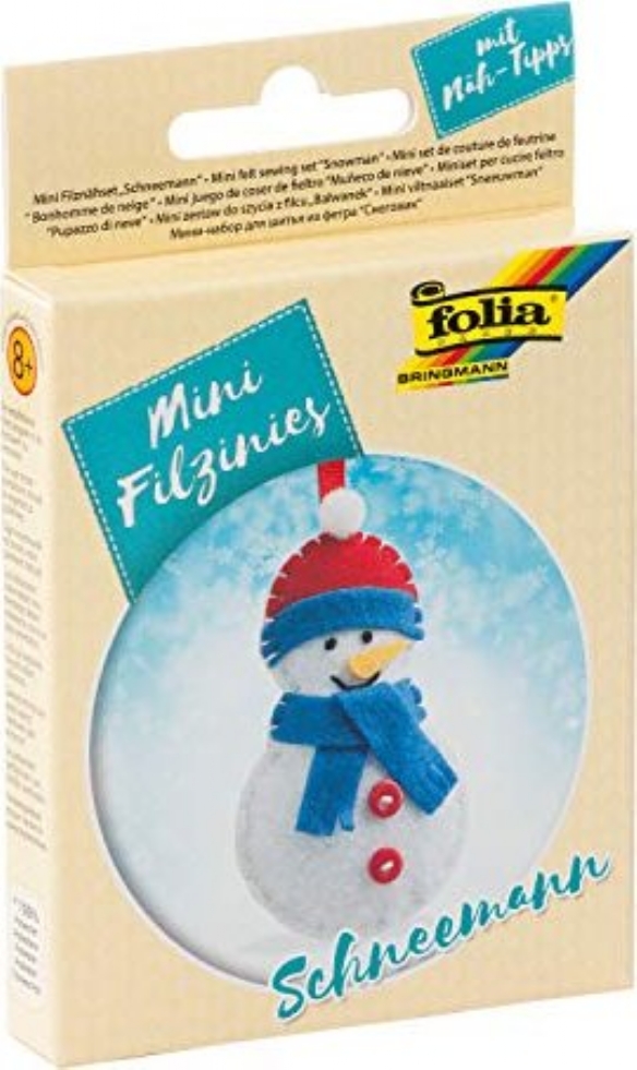 Filzinie mini viltpakketje sneeuwman