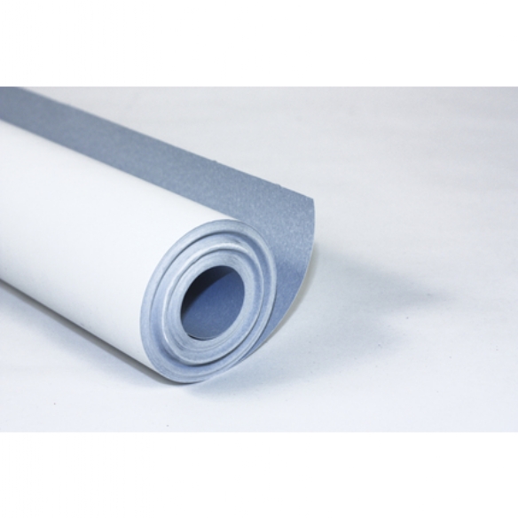 Schilderpapier, rol 1 witte en 1 blauwe zijde, 120 gr, 0.5 x 10 meter
