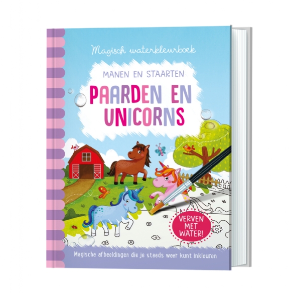 Magisch waterkleurboek, paarden en unicorns kopen?