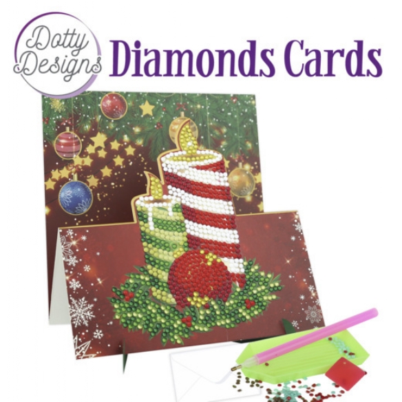 Dotty Designs Diamond card / Diamond painting, kerstkaarsen kopen?
