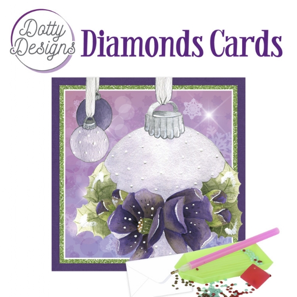Dotty Designs Diamond card / Diamond painting, Kerstbal paars kopen?