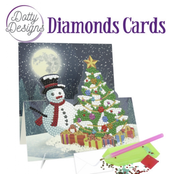 Dotty Designs Diamond card / Diamond painting, snowman with christmas kopen?