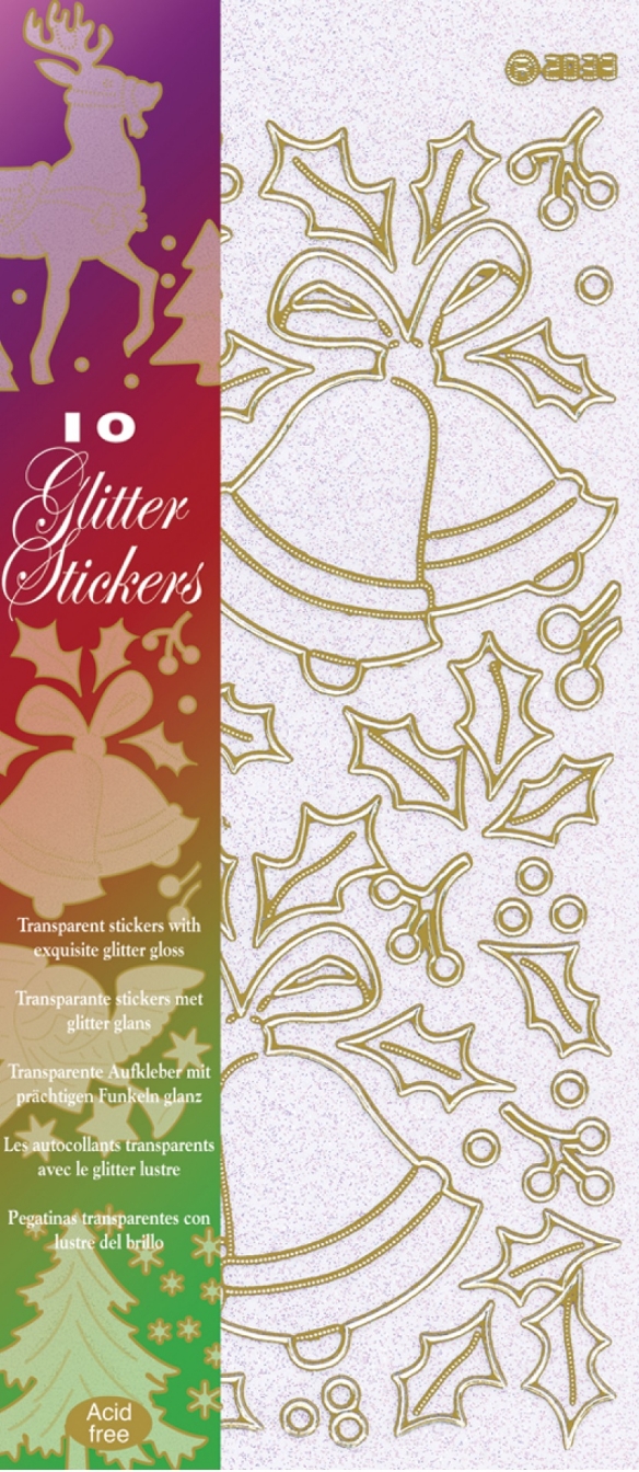 Peel - off stickervellen, 10 glitter stickers kerst kopen? | Leiden