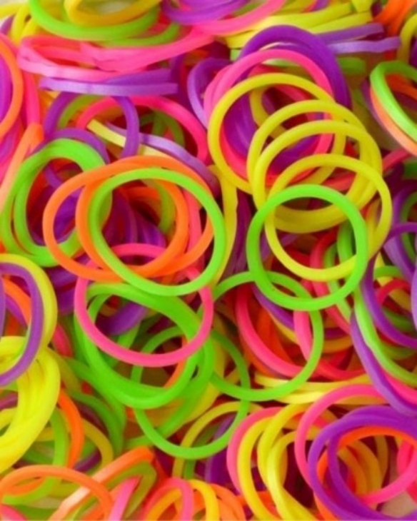 OUTLET Rainbow bands/loombandjes, 600 stuks, neon-mix kopen?