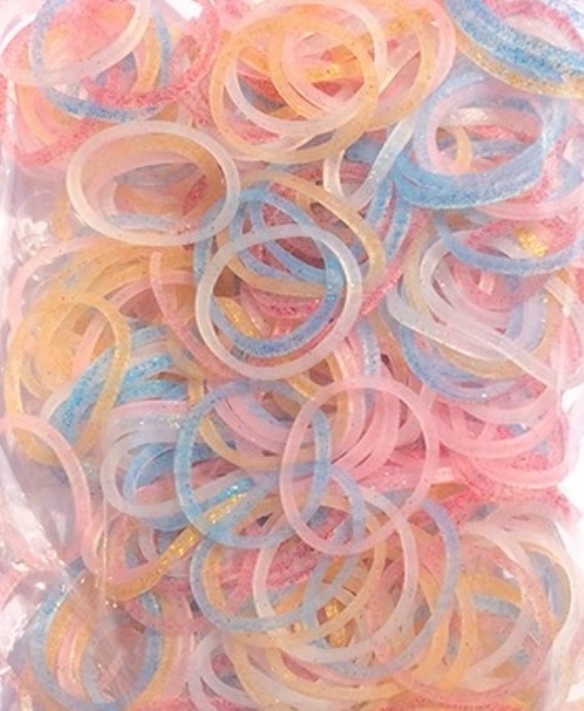 OUTLET Rainbow bands/loombandjes, 600 stuks, glow-in-the-dark mix kopen?