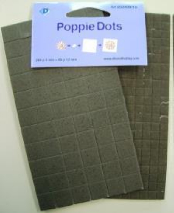 OUTLET Poppie dots vierkant, foamblokjes, 264 st 5mm en 66 st 13mm, zwart kopen?
