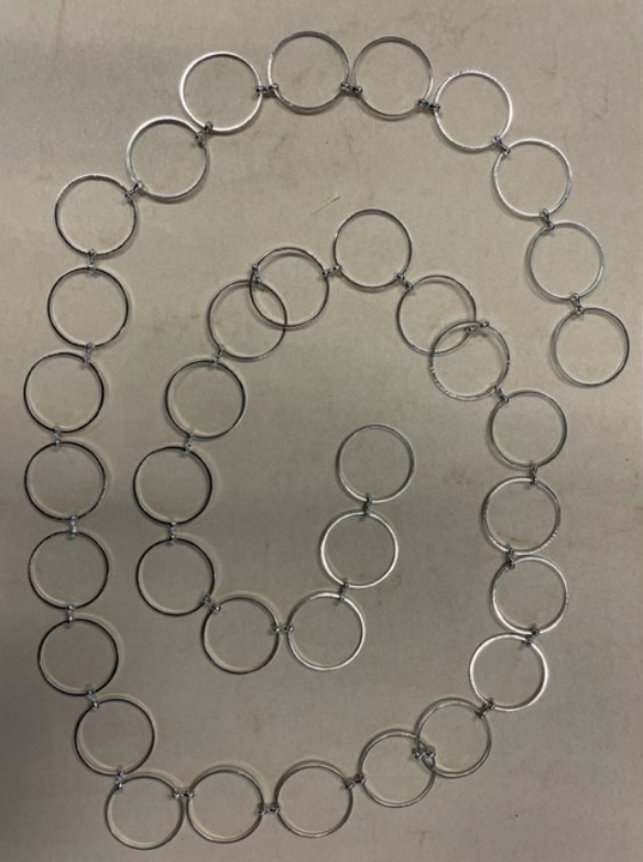 OUTLET DIY ketting zilver ringen 25mm, 1 meter kopen?