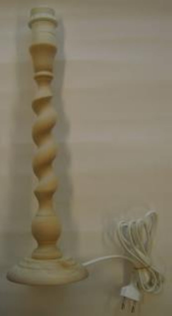 OUTLET Houten lampenvoet Tors, 35 cm, inclusief fitting, snoer en schakelaar kopen?