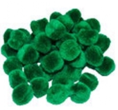 OUTLET Pompoentjes/pompons/pompoms, 13mm, 80st, groen kopen?