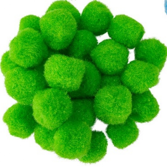 OUTLET Pompoentjes/pompons/pompoms, 13 mm, 80 st, lichtgroen kopen?