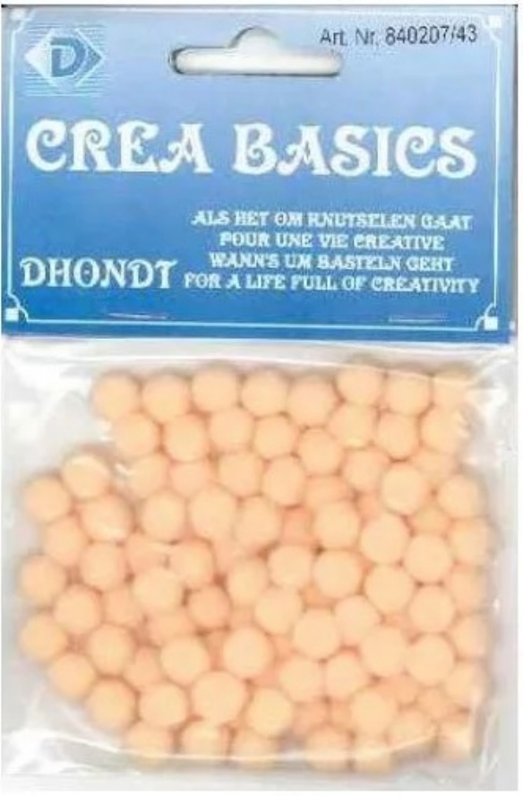 OUTLET  Pompoentjes/pompons/pompoms,13 mm, 80 st, perzik kopen?