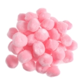 OUTLET Pompoentjes/pompons/pompoms, 13 mm, 80 st, roze kopen?