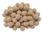 OUTLET Pompoentjes/pompons/pompoms, 25mm, 40 st, beige kopen?