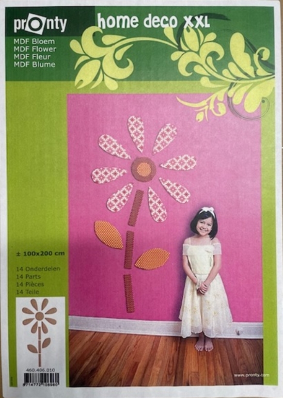 OUTLET MDF bloem XL wanddecoratie 100 x 200 cm 14-delig kopen?