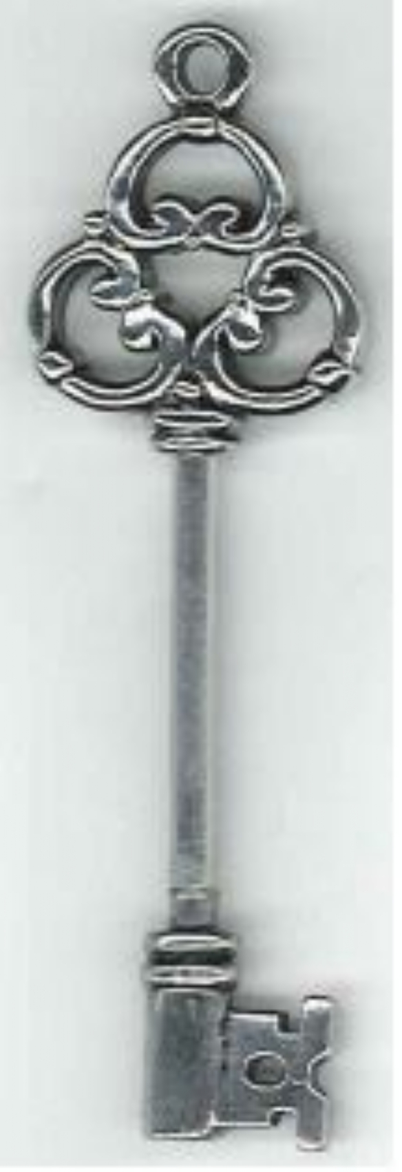 OUTLET Bedel / sieraadhanger, sleutel arabesque, 7.5 cm, zilver kopen?