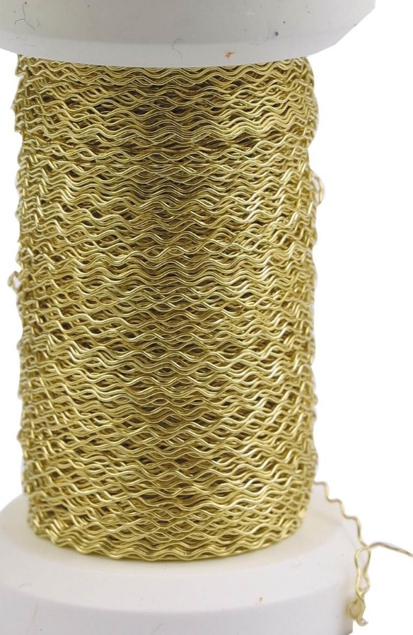 OUTLET Messingdraad / sierdraad golvend, 0.25mm, 50 meter kopen?