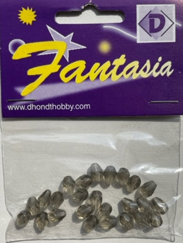 OUTLET Glazen facetkralen 6/8mm, 25 stuks, grijs kopen?