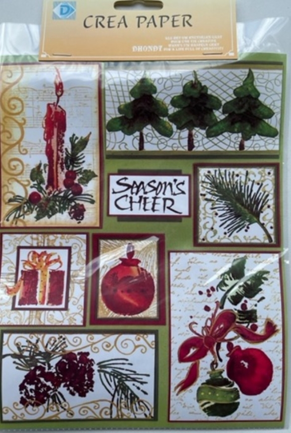 OUTLET Stickervel kerst, season's cheer, 23 x 18 cm, kopen?