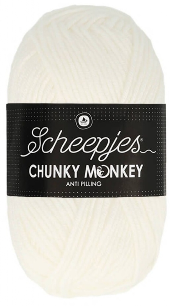 Chunky Monkey acrylwol 100 gram 1001 wit kopen?